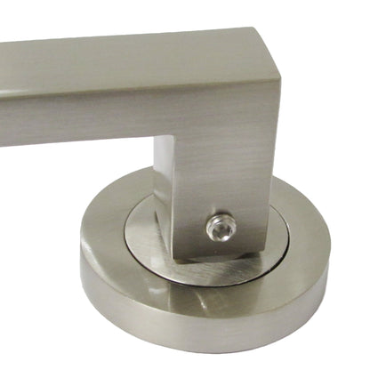 Marketplace JPG companion for Cafri Door Handle Lock Key Set Modern Satin Nickel Rectangular Lever on Rose Internal Escutcheon