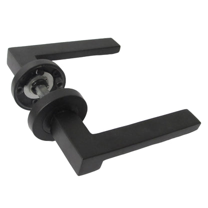 Marketplace JPG companion for UNO-3 Door Handle Modern Matt Black Lever on Rose Internal Door Handles + 64mm Latch