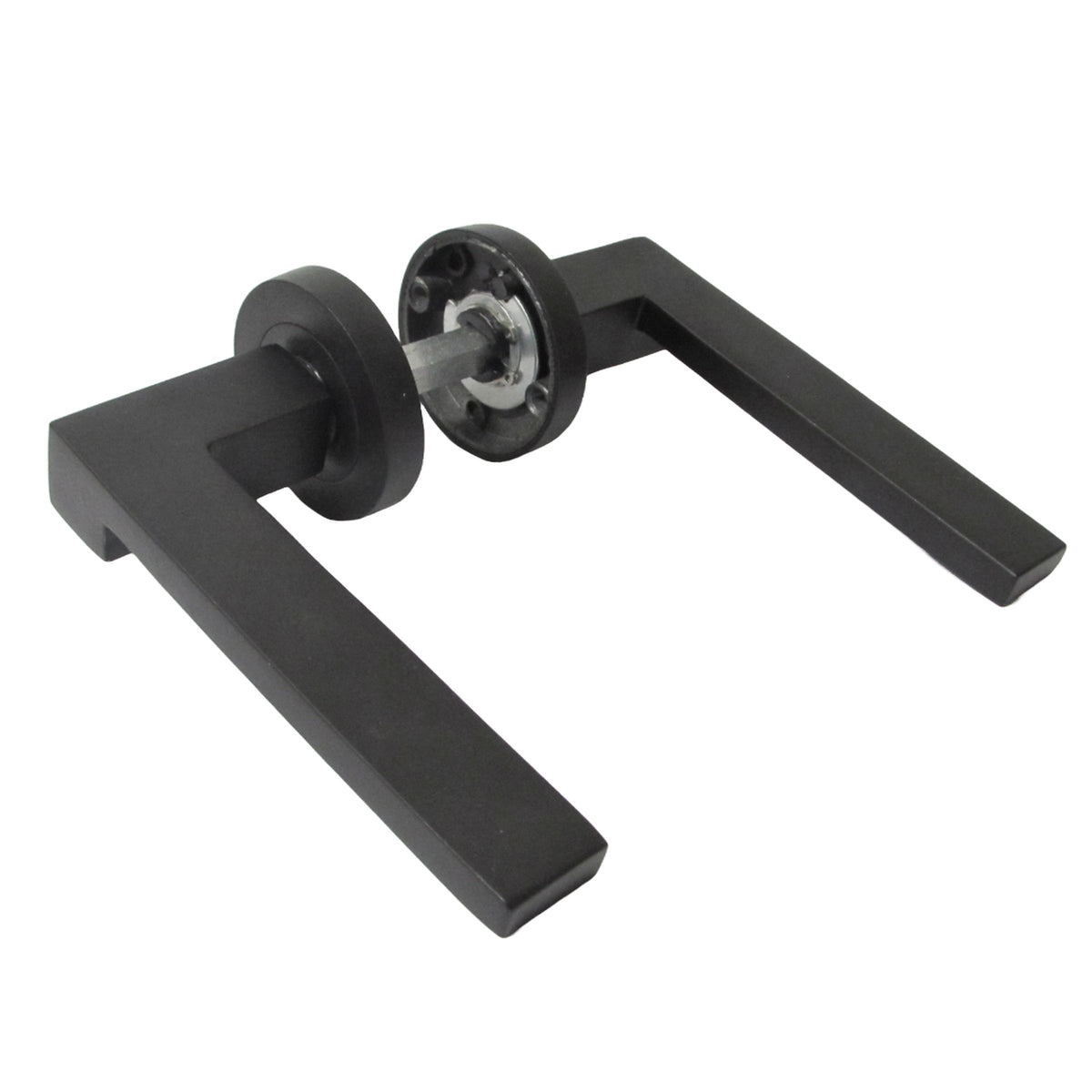 Marketplace JPG companion for UNO-3 Door Handle Bath Set Modern Matt Black Lever on Rose Internal Thumb Turn Set