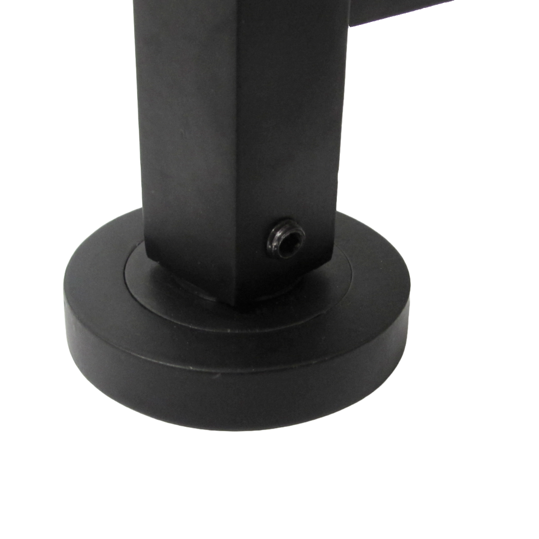 Ensemble de clés de serrure de poignée de porte UNO-3, levier moderne noir mat sur rosace, écusson interne