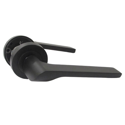 Marketplace JPG companion for UNO-2 Door Handle Escutcheon Lock Key Set Modern Design Matt Black Lever on Rose Internal