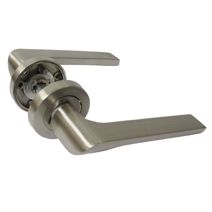 UNO-2 Door Handle Modern Satin Nickel Lever on Rose Internal Doors Handles + 64mm Latch