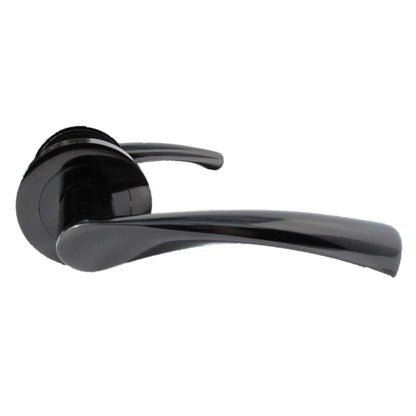 Marketplace JPG companion for Astrid Door Handles Latch Twist Lever on Rose - Black Nickel Latch Hinges 120mm - 50mm