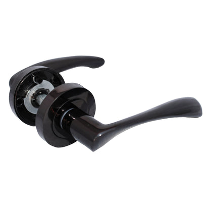 Marketplace JPG companion for Astrid Door Handles Latch Twist Lever on Rose - Black Nickel Latch Hinges 120mm - 50mm