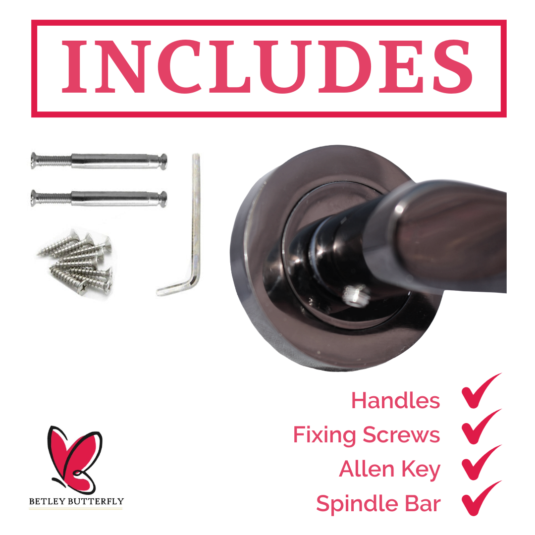 Poignée de porte Astrid à levier pivotant sur rosace - Nickel noir 120 mm