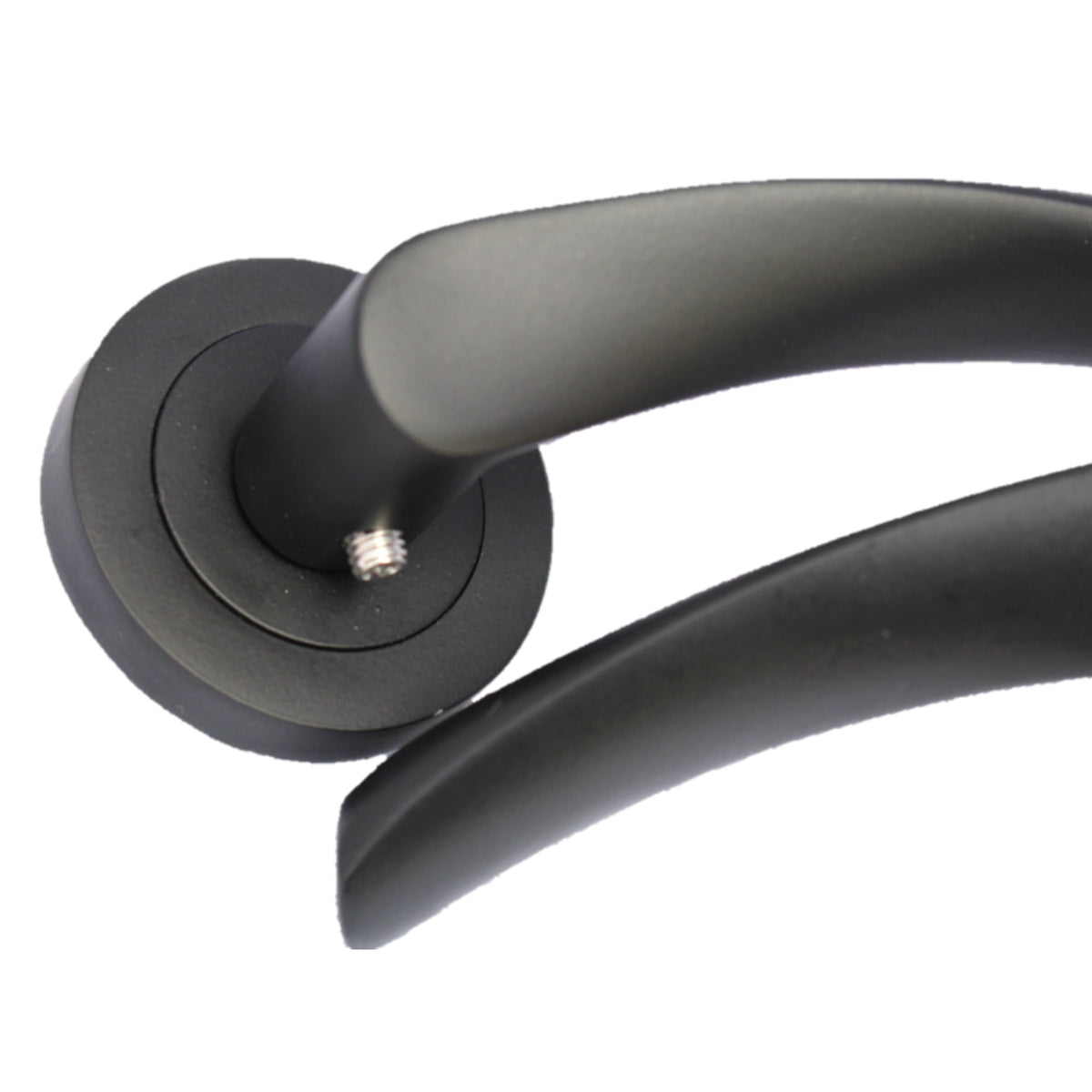 Marketplace JPG companion for Astrid Door Handles Latch Twist Lever on Rose - Matt Black Latch Hinges 120mm - 50mm