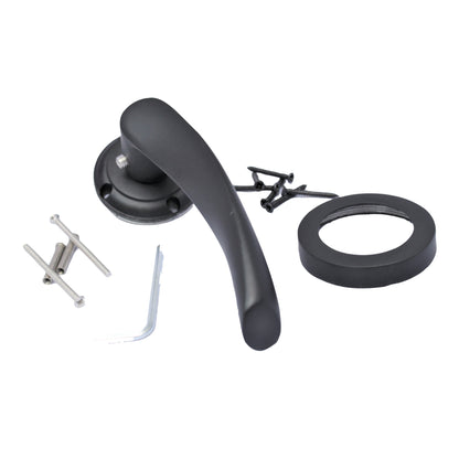 Marketplace JPG companion for Multipack Astrid Door Handles Latch Twist Lever on Rose Duo - Matt Black 120mm