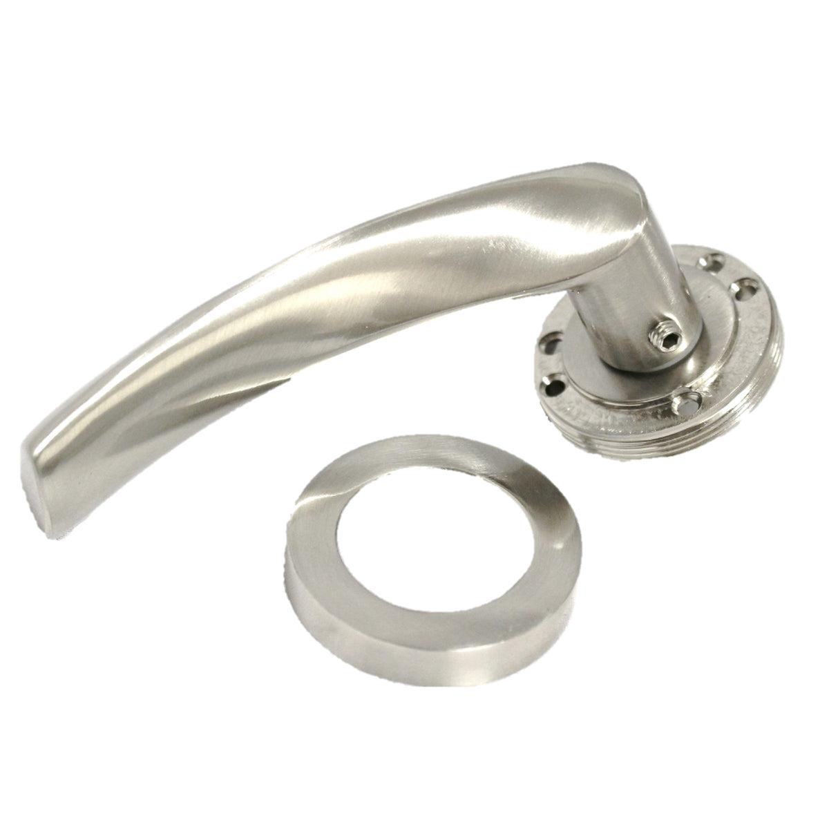 Marketplace JPG companion for Astrid Door Handles Latch Twist Lever on Rose - Satin 120mm - 50mm