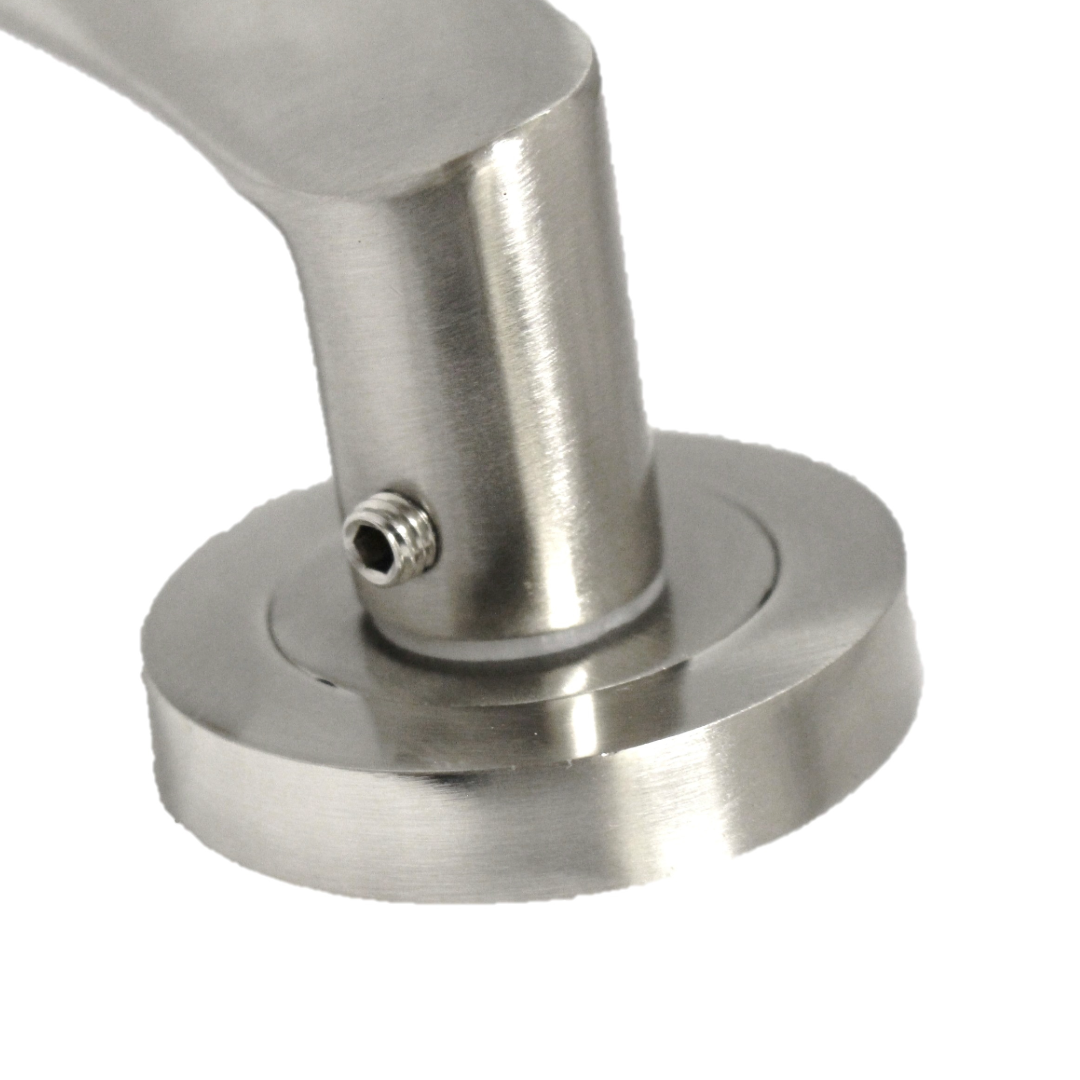 Astrid Door Handles Latch Twist Lever on Rose - Satin 120mm
