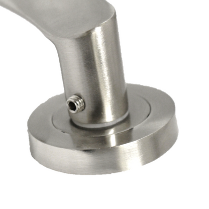Astrid Door Handles Latch Twist Lever on Rose - Satin 120mm