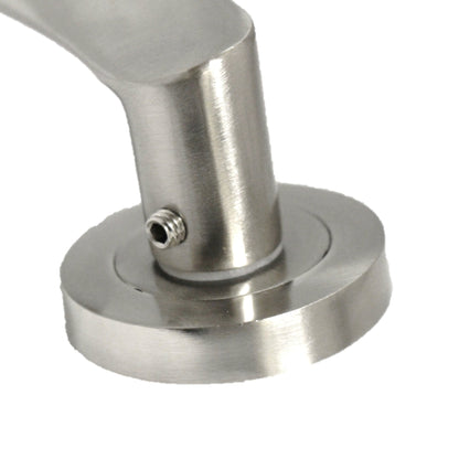 Marketplace JPG companion for Astrid Door Handles Latch Twist Lever on Rose Satin Escutcheon Key Lock 120mm - 50mm
