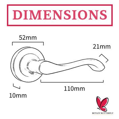 Cadenza Door Handle Bathroom Set Modern Design Matt Black Lever on Rose Internal Thumbturn