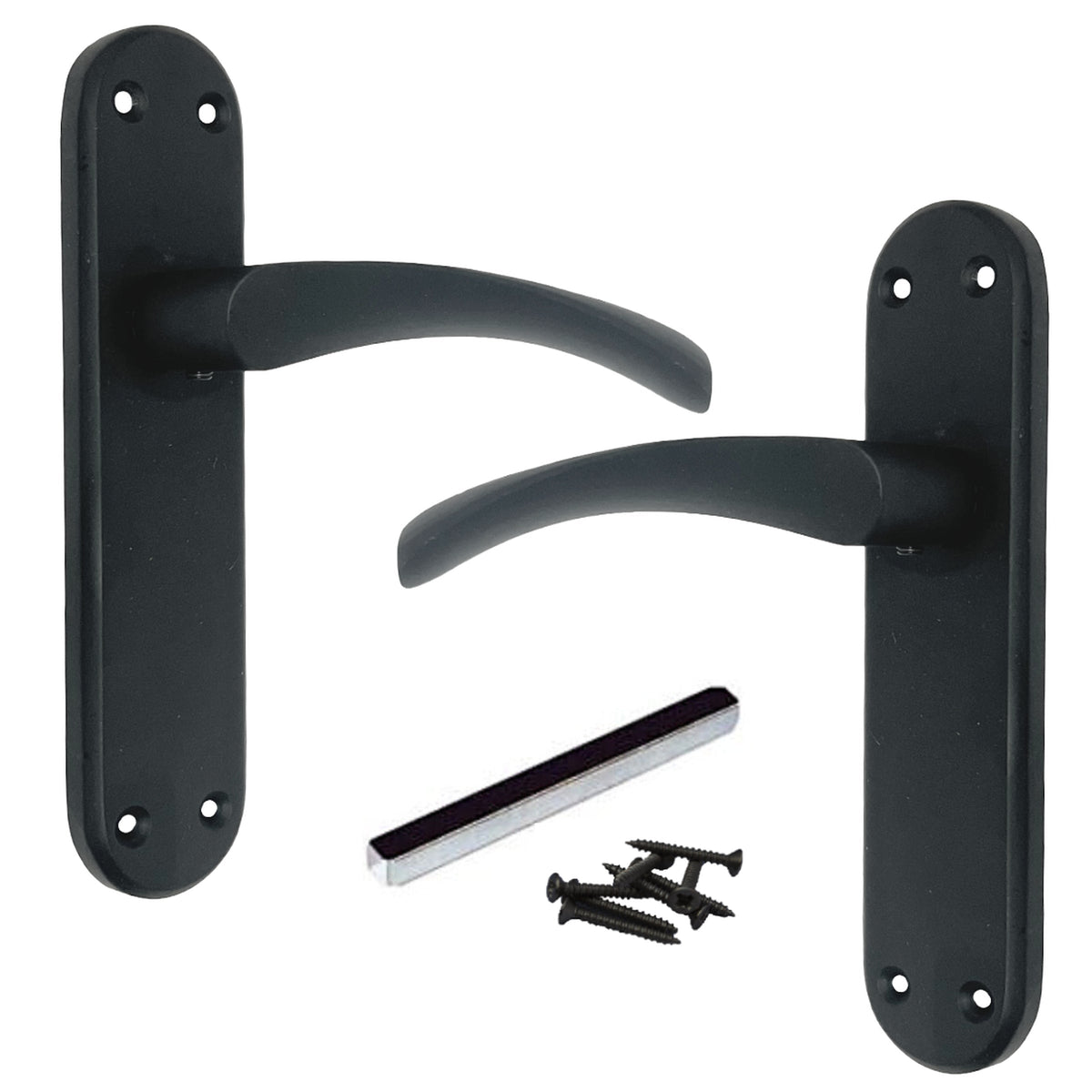Marketplace JPG companion for London Astrid Twist Door Handle Matt Black Lever on Backplate Latch Handles - 179mm X 40mm