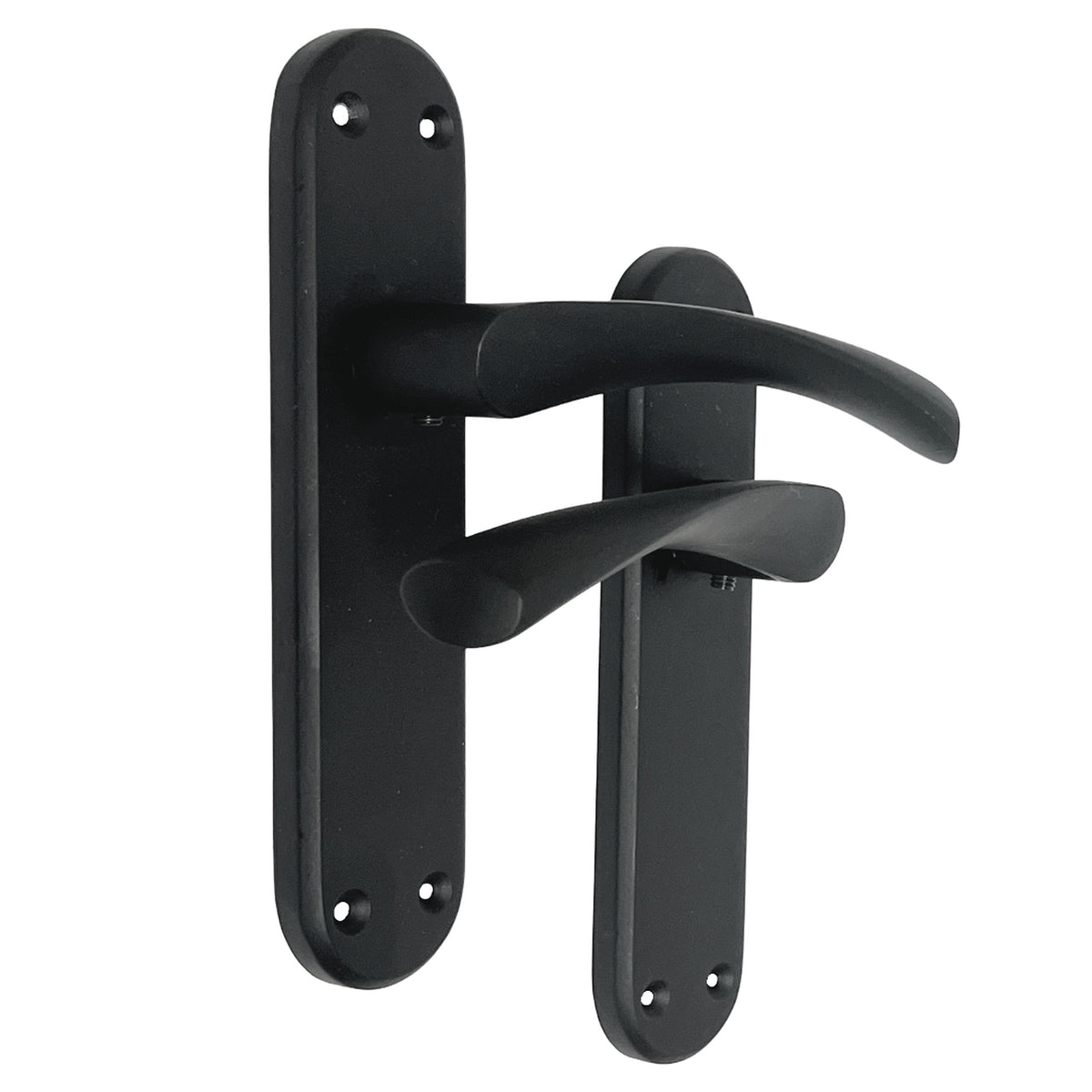 Marketplace JPG companion for London Astrid Twist Door Handle Matt Black Lever on Backplate Latch Handles - 179mm X 40mm