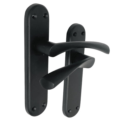Marketplace JPG companion for London Astrid Twist Door Handle Matt Black Lever on Backplate with Latch Hinges - 179mm X 40mm