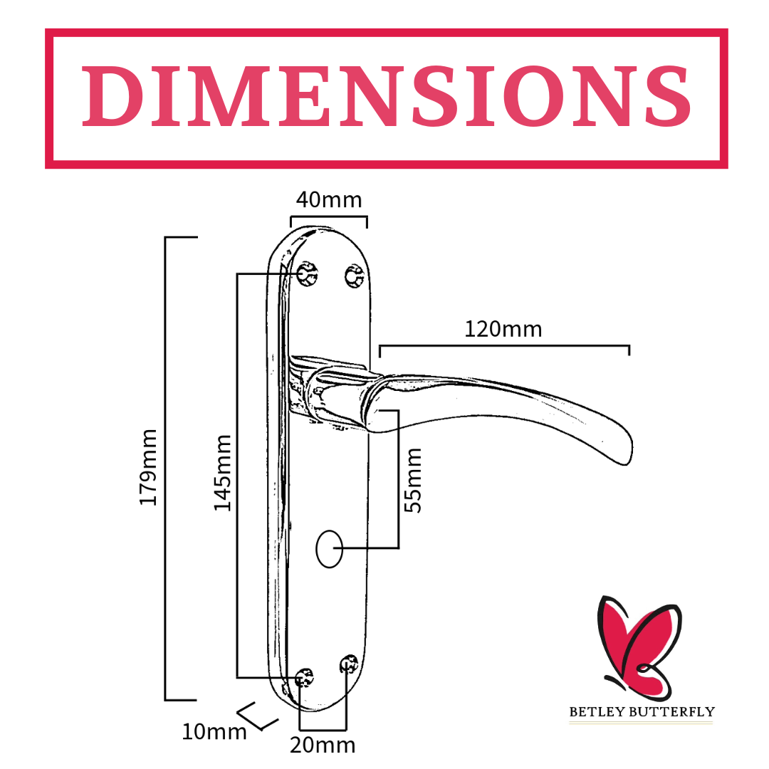 London Astrid Twist Door Handle Polished Chrome Bathroom Handles with Lock
