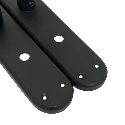 London Astrid Twist Door Handle Matt Black Bathroom Handles with Lock Hinges