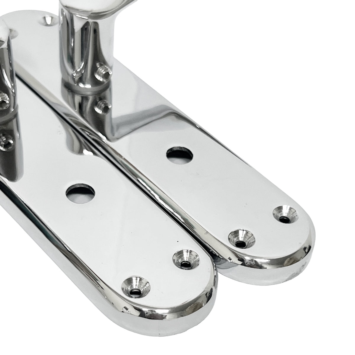 Marketplace JPG companion for London Astrid Twist Door Handle Polished Chrome on Backplate Bathroom Lock Handles - 179mm X 40mm