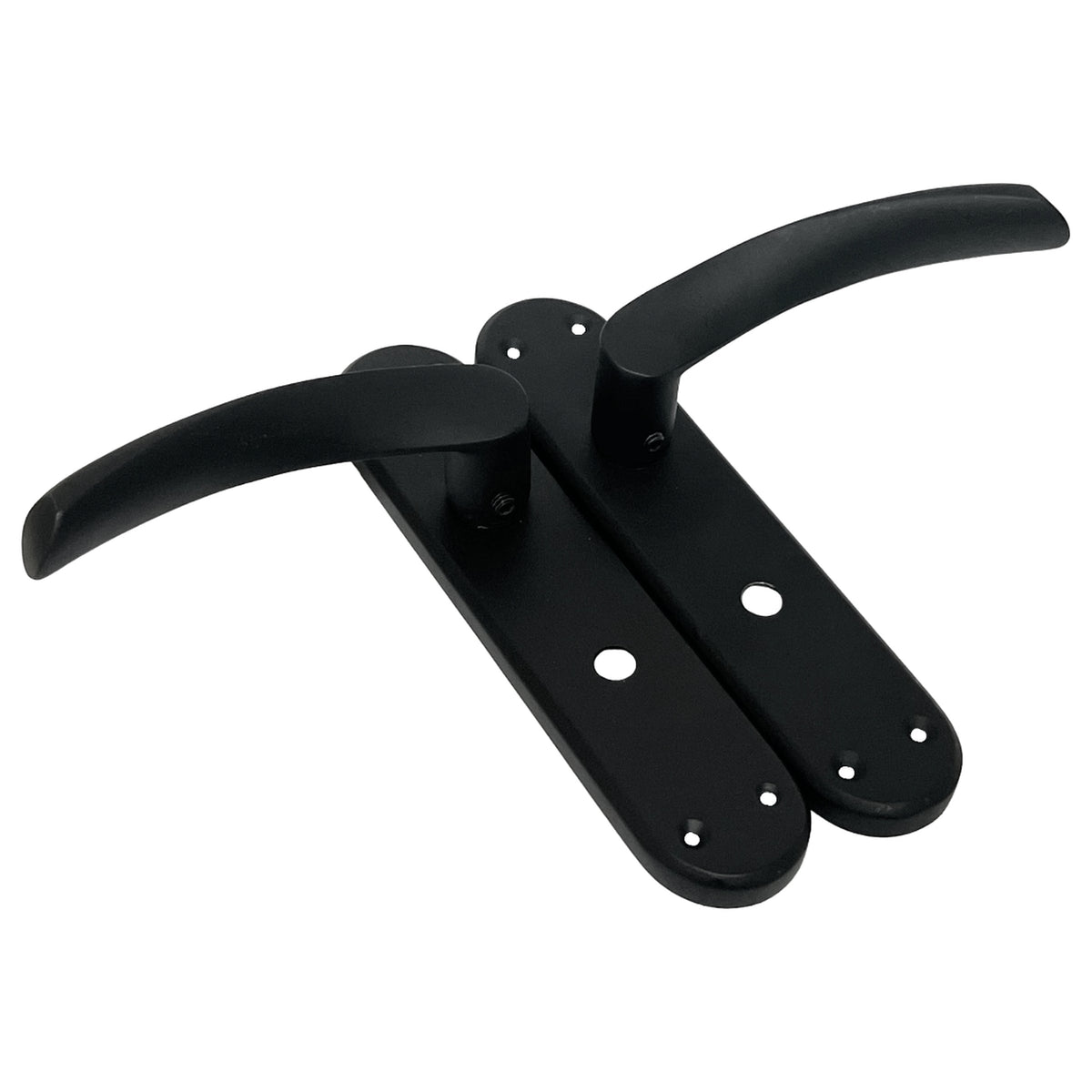 Marketplace JPG companion for London Astrid Twist Door Handle Matt Black Bathroom Handles with Lock - 179mm X 40mm
