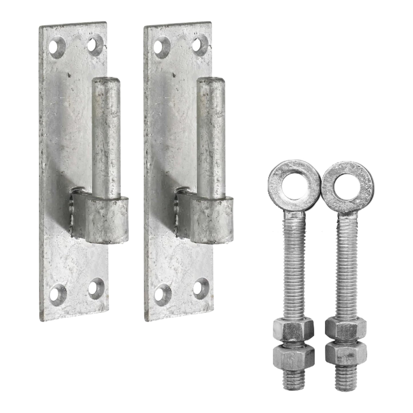 Marketplace JPG companion for Galvanised Gate Hinge Bracket 12mm / 16mm / 19mm & Adjustable Eye Bolt 100mm / 150mm Pair
