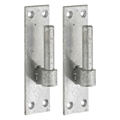 2 crochets de portail robustes pour supports de charnière de portail à bande, goupille galvanisée de 12 mm