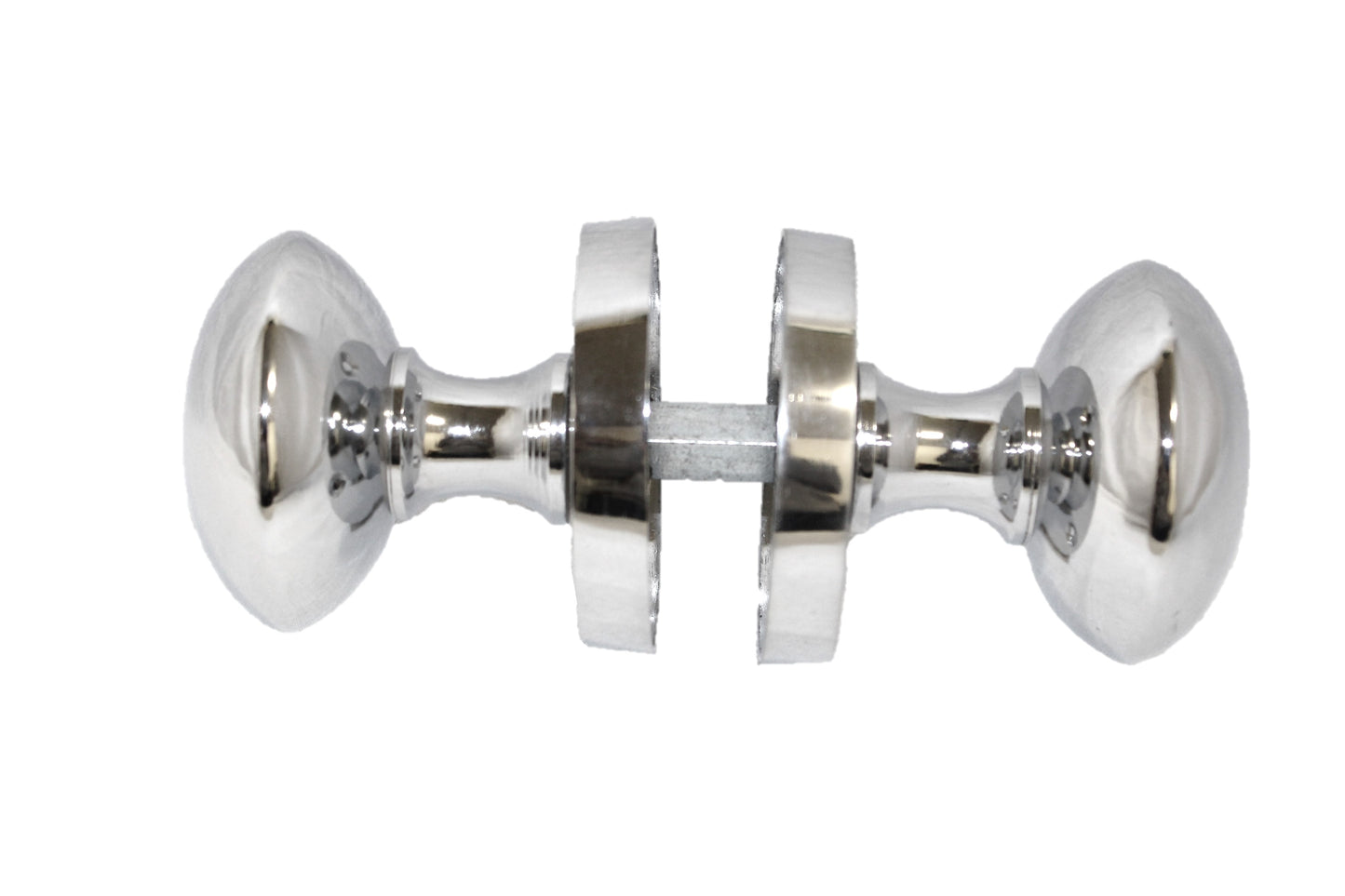 Door Knobs Round Victorian Mortice Knob Sprung - Chrome Thumbturn Lock Pack 56mm