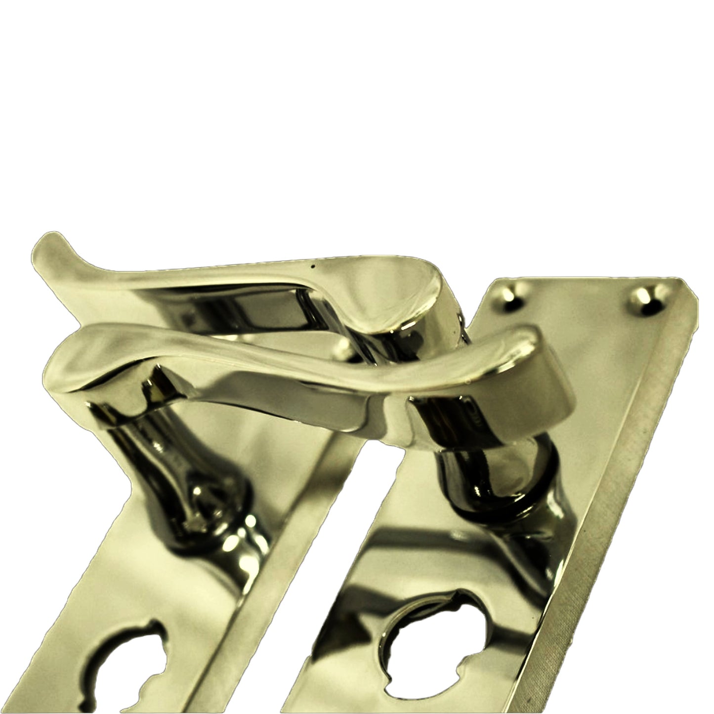 Marketplace JPG companion for Door Handles Scroll Bathroom WC Privacy Lock - Brass 118 X 40mm