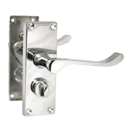 Marketplace JPG companion for Door Handles Scroll Bathroom WC Privacy Lock - Chrome 118 X 40mm Latch Pack