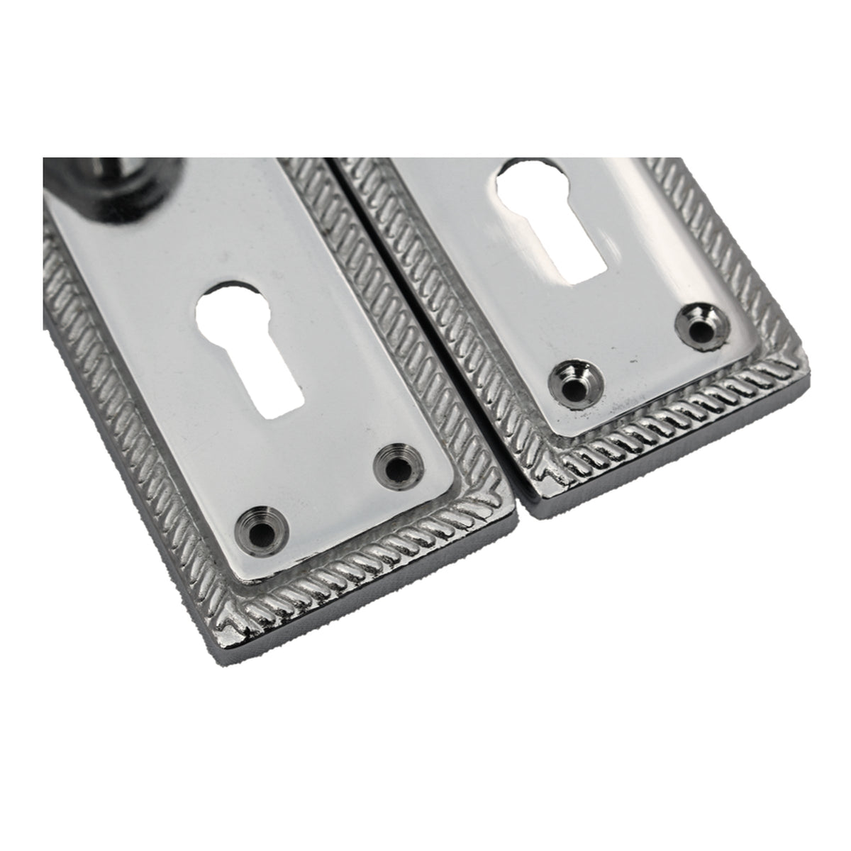 Marketplace JPG companion for Georgian Door Handles Key Lock, Pair Chrome 150mm X 48mm Backplate with Lock