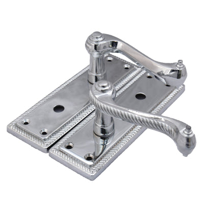Marketplace JPG companion for Georgian Door Handle Chrome, Bathroom WC Toilet Handles, Mortice Lock Hinges Set - 3"