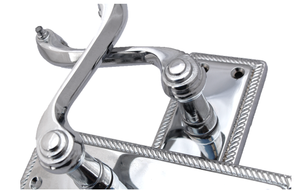Georgian Door Handle Chrome, Bathroom WC Toilet Handles, Mortice Lock Hinges Set