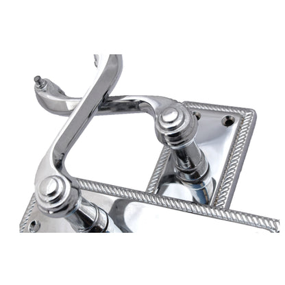 Marketplace JPG companion for Georgian Door Handle Chrome, Bathroom WC Toilet Handles, Mortice Lock Hinges Set - 3"
