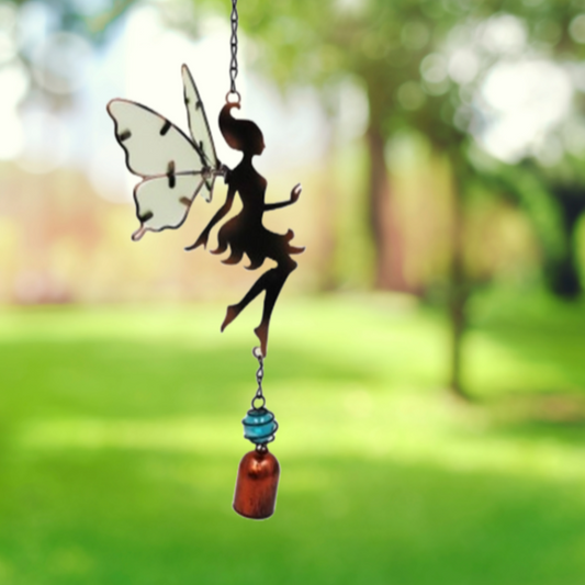 Glow in the Dark Hanging Fairy Bell Chime Tree Hanger Sun Catcher Crystals Ball