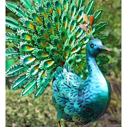 Marketplace JPG companion for Vibrant Emerald Fantail Peacock - 48cm x 43cm x 21cm