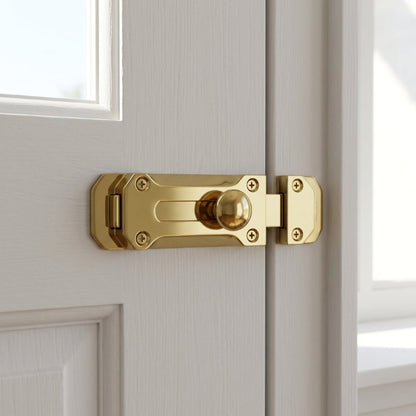 Marketplace JPG companion for Brass Flat Door Bolt Slide Latch Lock 4" (100mm) 6" (150mm) - Pack of 1, 2 or 4