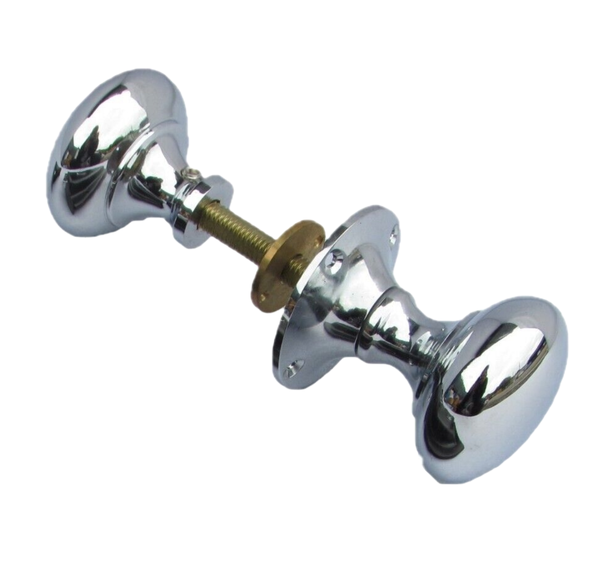 Boutons de porte en laiton poli style victorien, finition champignon, 50 mm