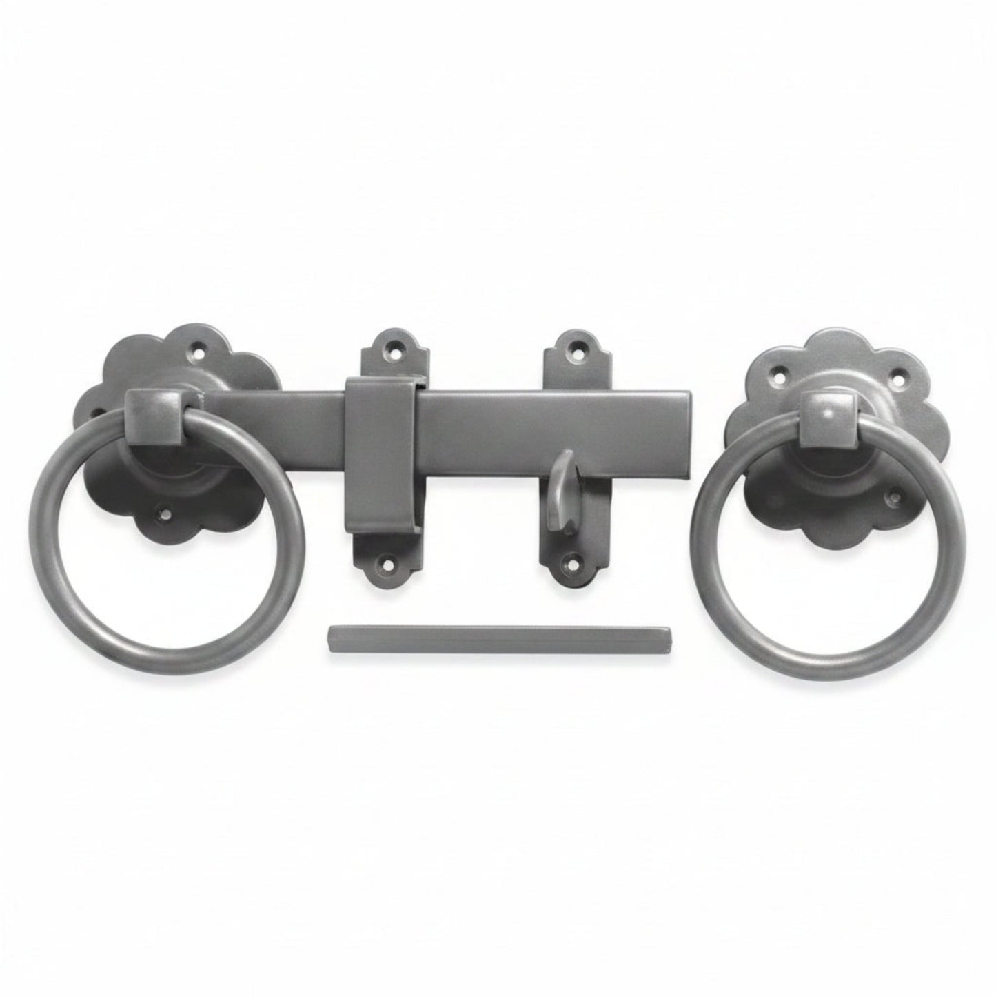 Plain ring-handled gate latch for wooden gates