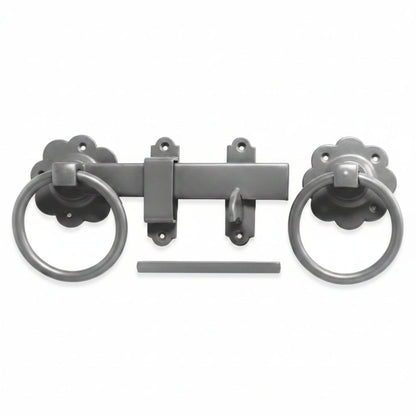 Plain ring-handled gate latch for wooden gates