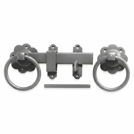 Plain ring-handled gate latch for wooden gates