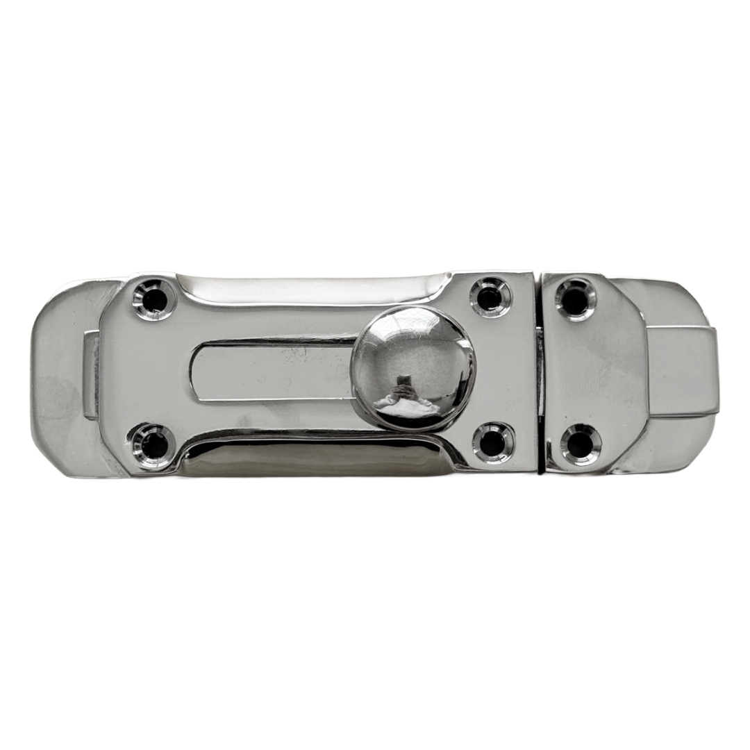 Chrome Flat Door Bolt Slide Latch Lock 4" (100mm) 6" (150mm) - Pack of 1, 2 or 4
