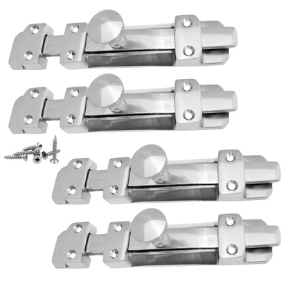 Marketplace JPG companion for 4" Inch & 6" Inch Flat Bolt Tower Door Bolt Latch Chrome 1-4