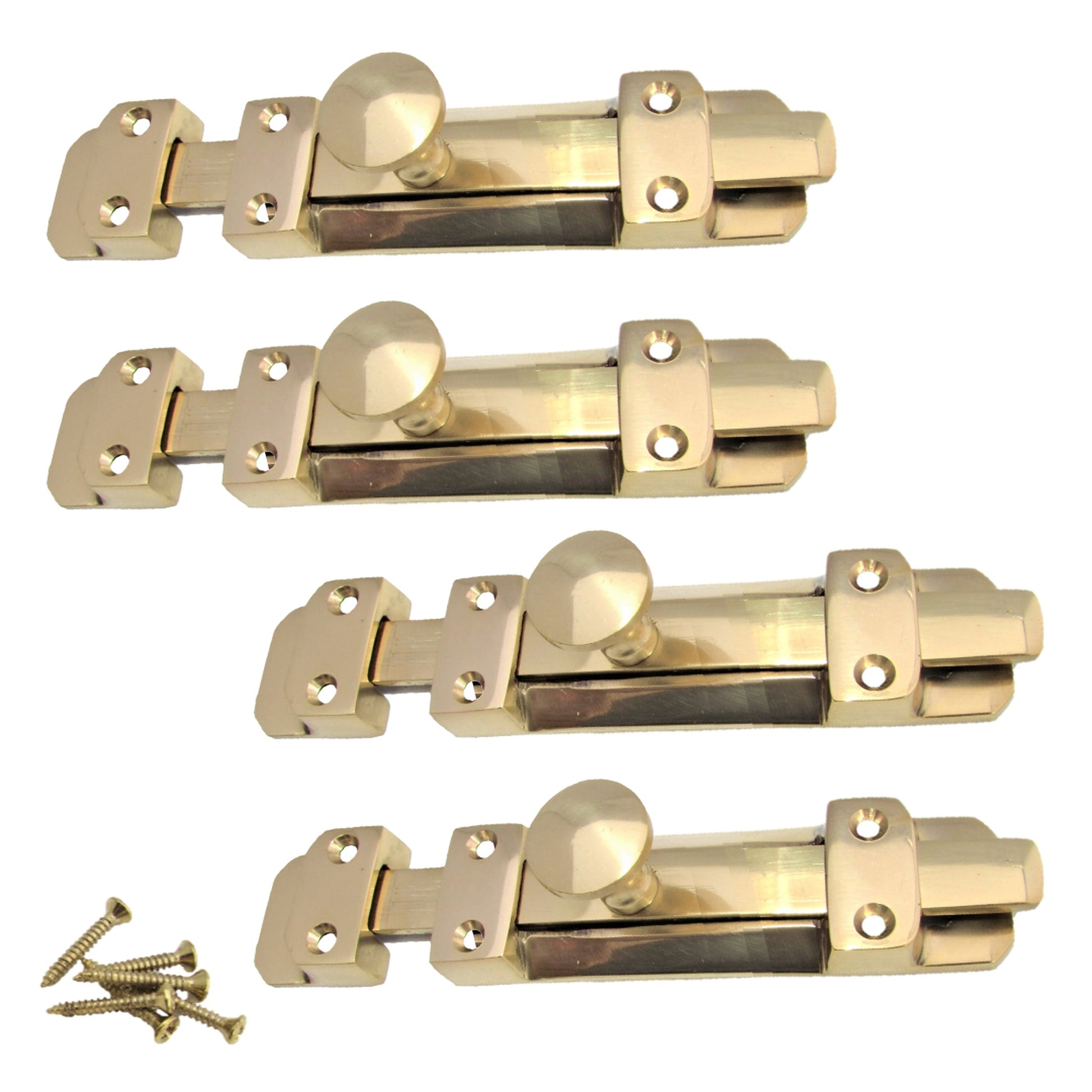Marketplace JPG companion for 4" Inch & 6" Inch Flat Bolt Tower Door Bolt Latch Brass 1-4