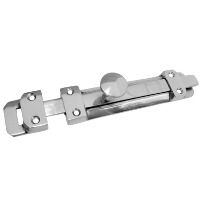 Paire de verrous de porte à pêne plat de 4" et 6" Chromé