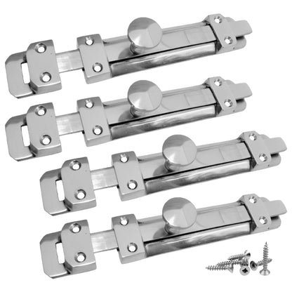 Marketplace JPG companion for 4" Inch & 6" Inch Flat Bolt Tower Door Bolt Latch Chrome 1-4