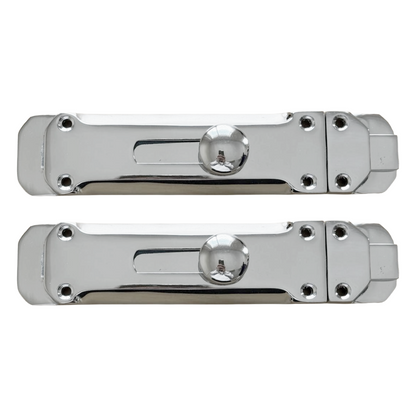 Chrome Flat Door Bolt Slide Latch Lock 4" (100mm) 6" (150mm) - Pack of 1, 2 or 4