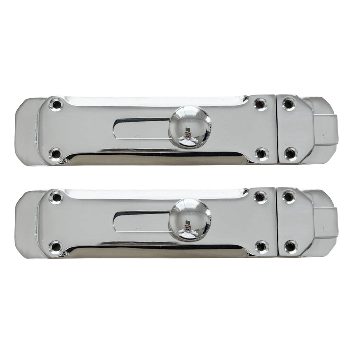 Marketplace JPG companion for Chrome Flat Door Bolt Slide Latch Lock 4" (100mm) 6" (150mm) - Pack of 1, 2 or 4