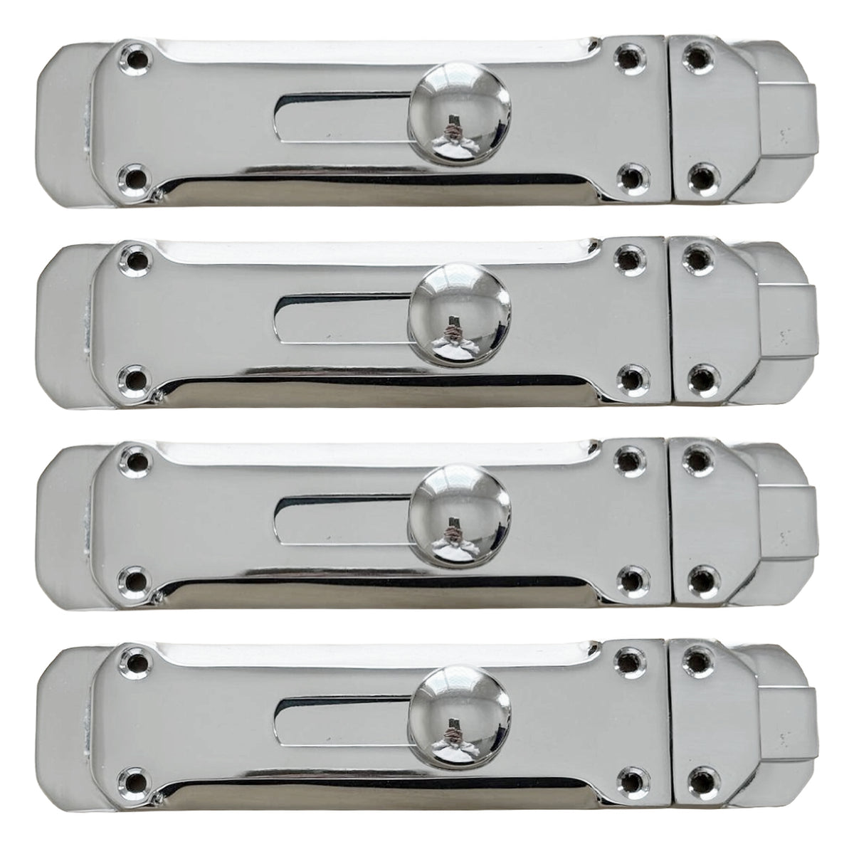 Marketplace JPG companion for Chrome Flat Door Bolt Slide Latch Lock 4" (100mm) 6" (150mm) - Pack of 1, 2 or 4