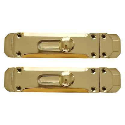 Marketplace JPG companion for Brass Flat Door Bolt Slide Latch Lock 4" (100mm) 6" (150mm) - Pack of 1, 2 or 4