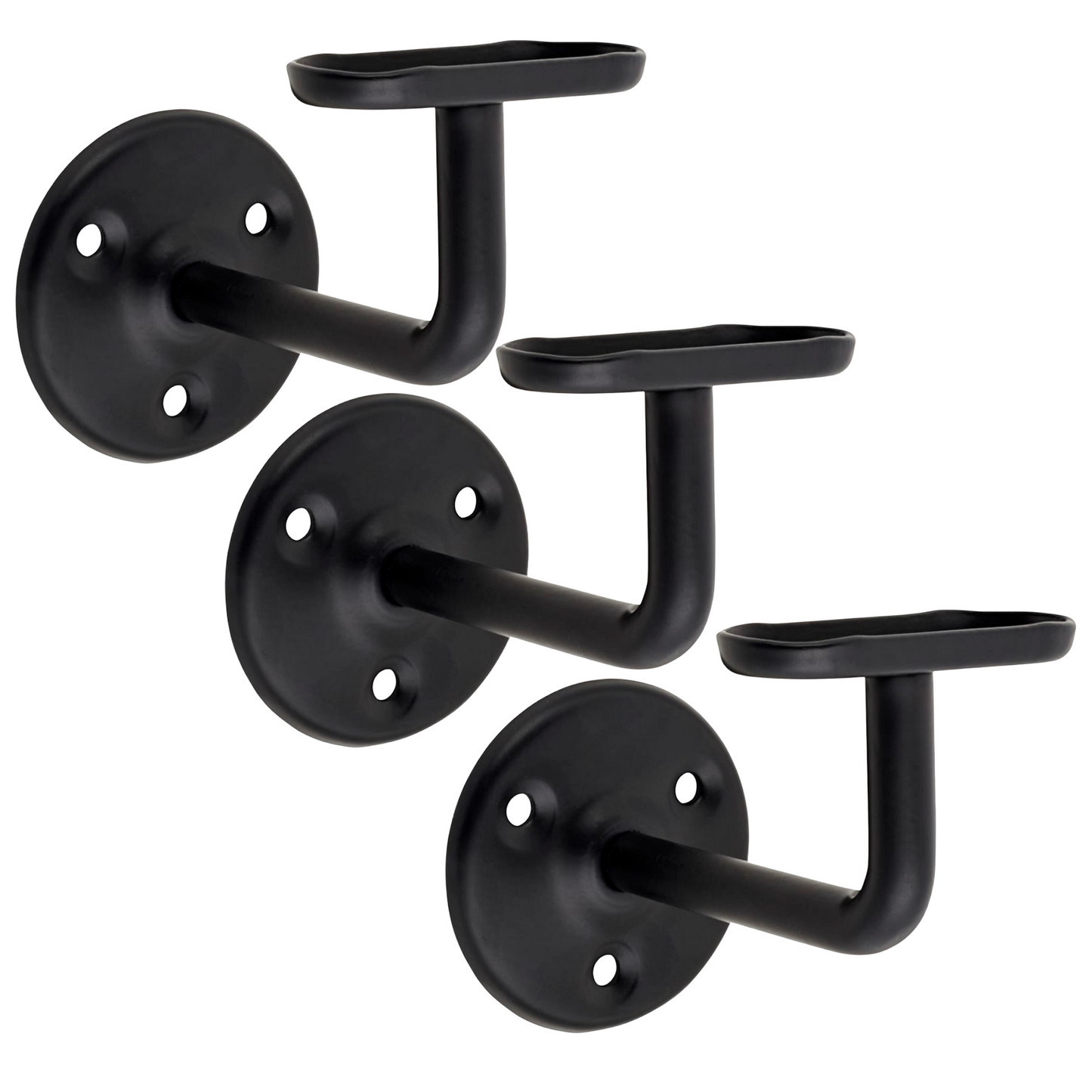 Handrail Bannister Support Stair Rail Bracket Black 2-6 - 63mm