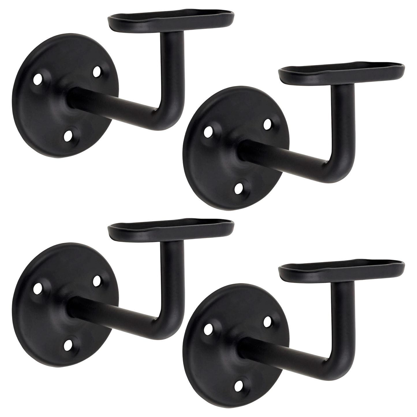 Handrail Bannister Support Stair Rail Bracket Black 2-6 - 63mm